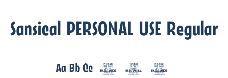 Sansical PERSONAL USE Regular Font Preview