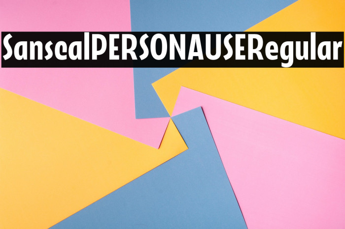 Sansical PERSONAL USE Regular Example 2