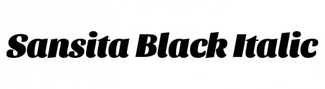 Sansita Black Italic  Fuentes Gratis Descargar