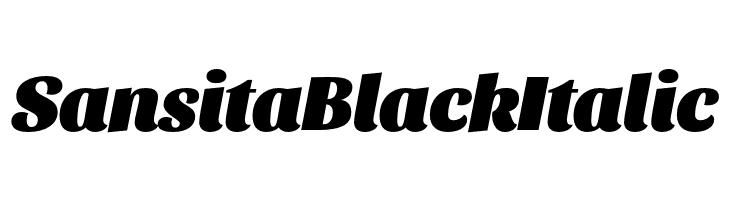Sansita Black Italic  font caratteri gratis