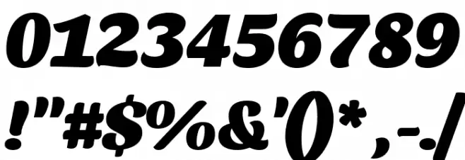 Sansita Black Italic Font OTHER CHARS