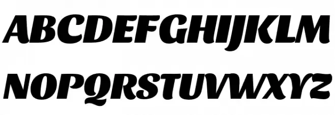 Sansita Black Italic 字体 大写