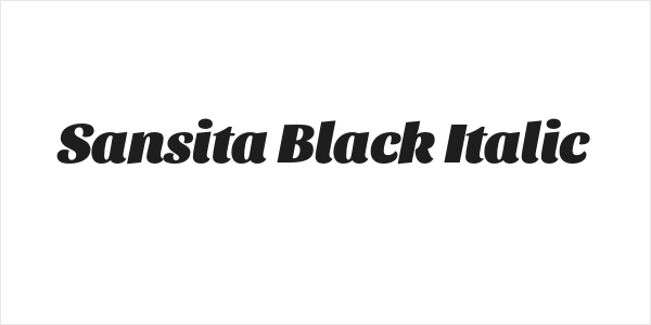 Sansita Black Italic Logo