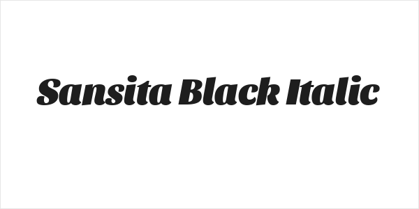 Sansita Black Italic Logo