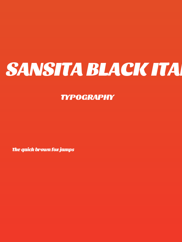 Sansita Black Italic Poster
