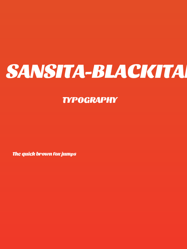 Sansita-BlackItalic Poster