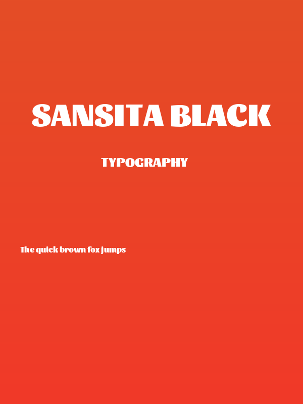 Sansita Black Poster