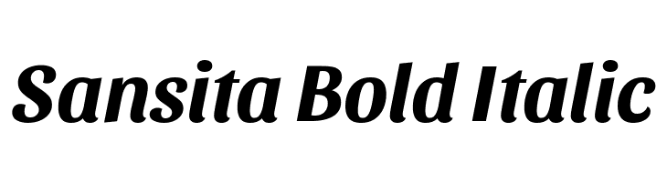 Sansita Bold Italic Font
