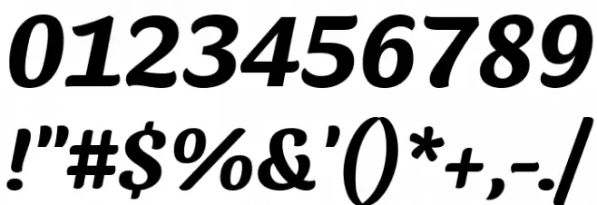 Sansita Bold Italic Font OTHER CHARS