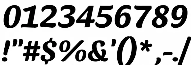 Sansita Bold Italic Font OTHER CHARS