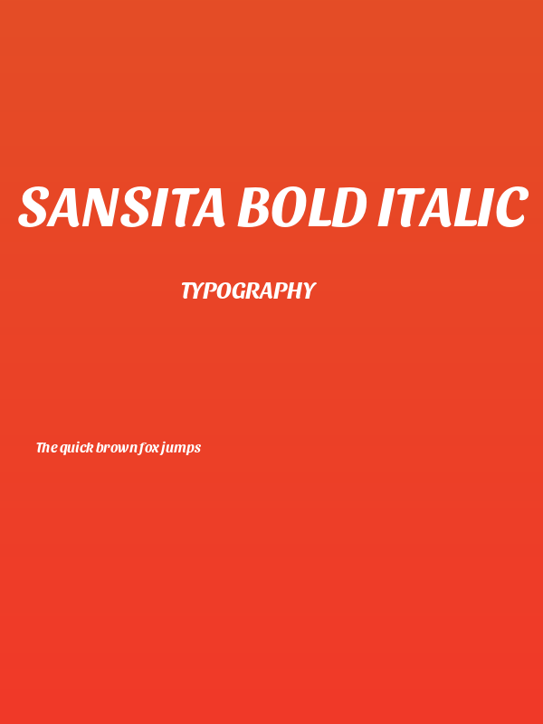 Sansita Bold Italic Poster