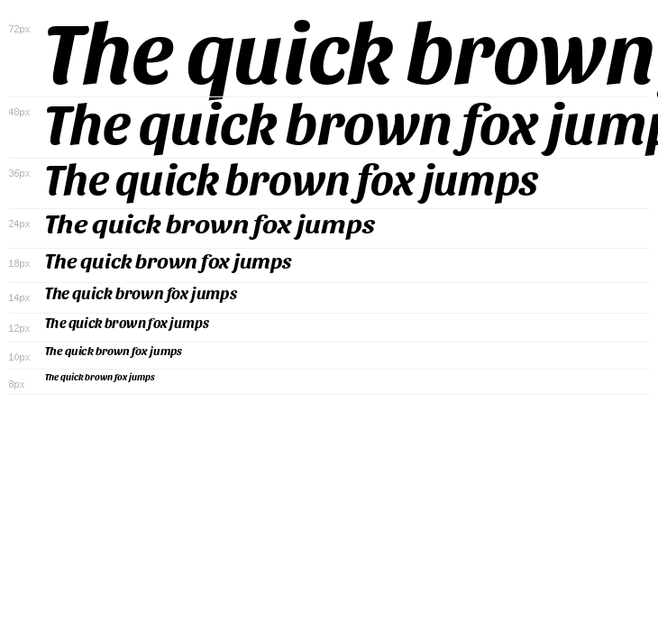 Sansita Bold Italic Waterfall