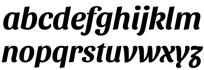 Sansita Bold Italic Font LOWERCASE