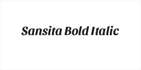 Sansita Bold Italic Logo