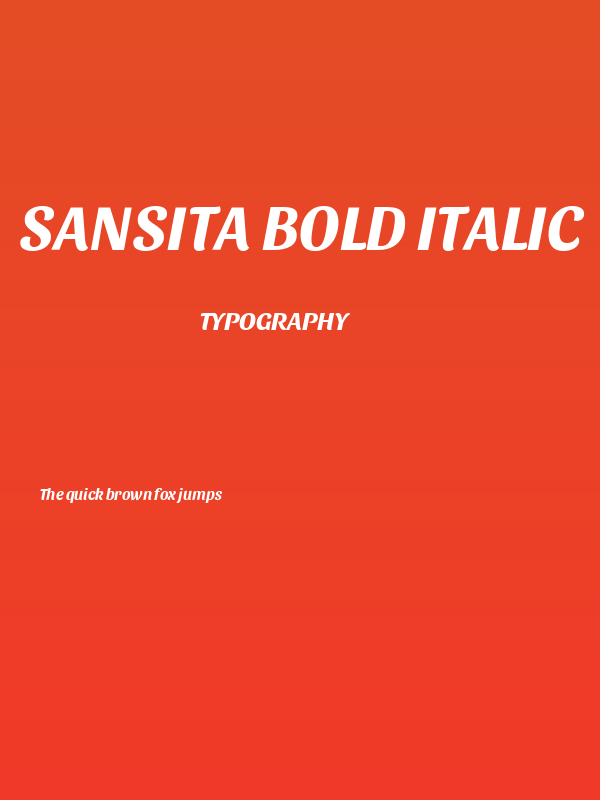 Sansita Bold Italic Poster