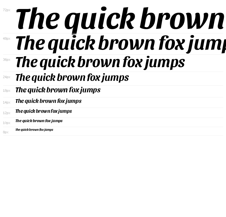 Sansita Bold Italic Waterfall