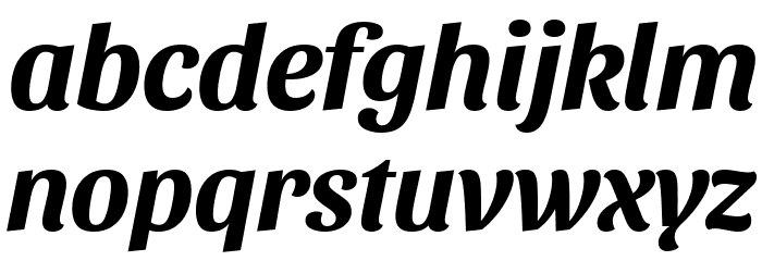 Sansita Bold Italic Font LOWERCASE