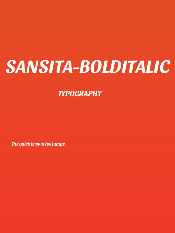 Sansita-BoldItalic Poster