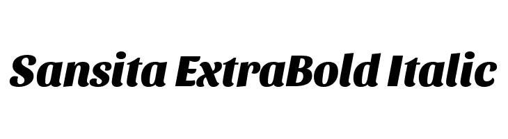Sansita ExtraBold Italic  Frei Schriftart Herunterladen