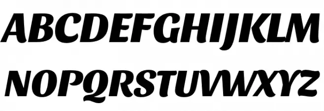 Sansita ExtraBold Italic Polices MAJUSCULES