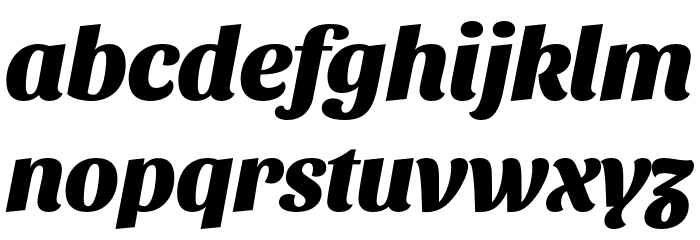 Sansita ExtraBold Italic Font LOWERCASE