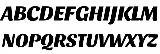 Sansita ExtraBold Italic Schriftart Groß