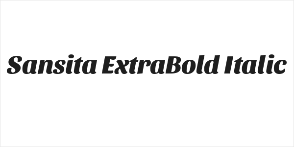 Sansita ExtraBold Italic Logo