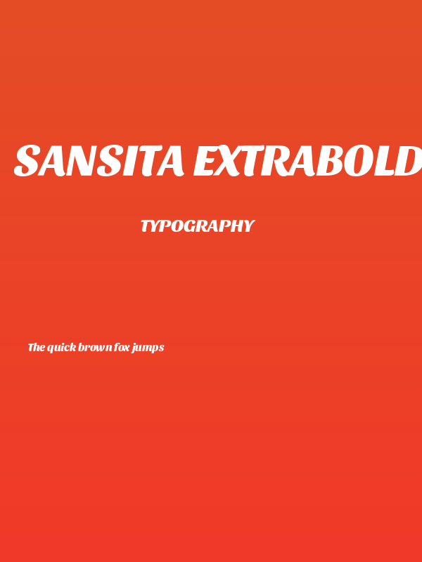 Sansita ExtraBold Italic Poster