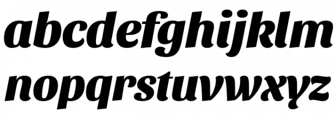 Sansita ExtraBold Italic फ़ॉन्ट लोअरकेस