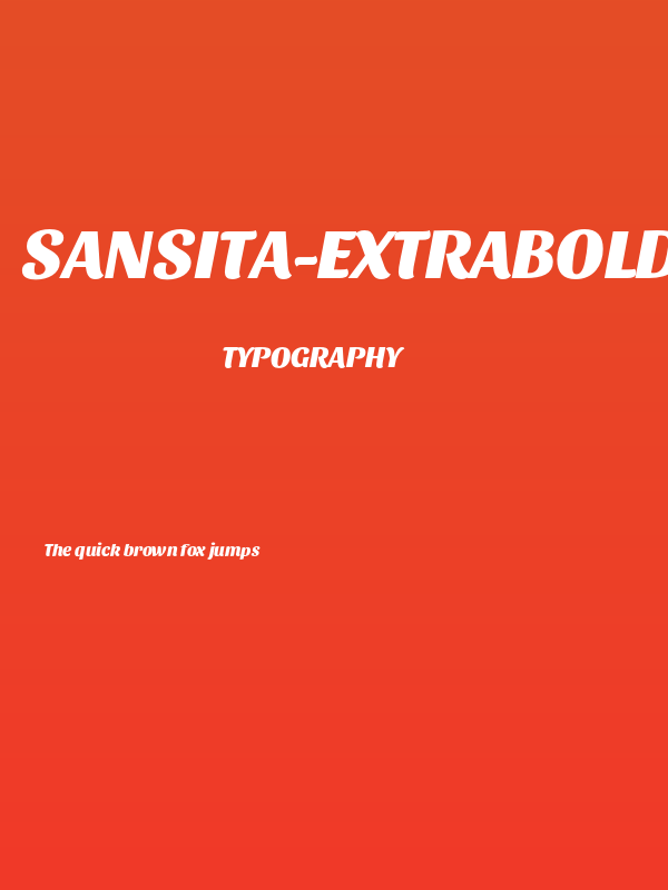 Sansita-ExtraBoldItalic Poster