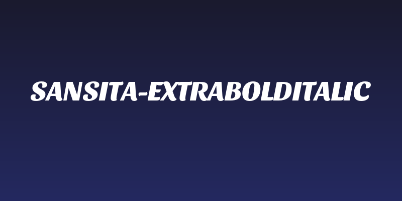 Sansita-ExtraBoldItalic Social Header