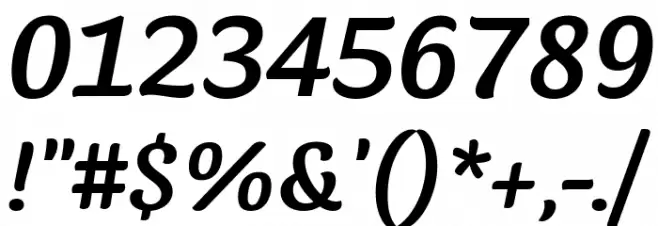 Sansita Italic Font OTHER CHARS