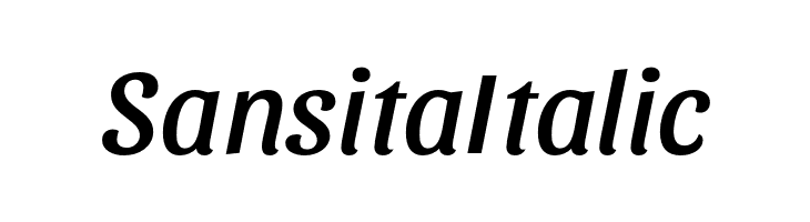 Sansita Italic  Frei Schriftart Herunterladen