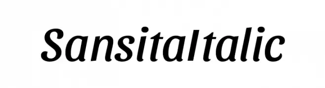 Sansita Italic  नि: शुल्क फ़ॉन्ट्स डाउनलोड
