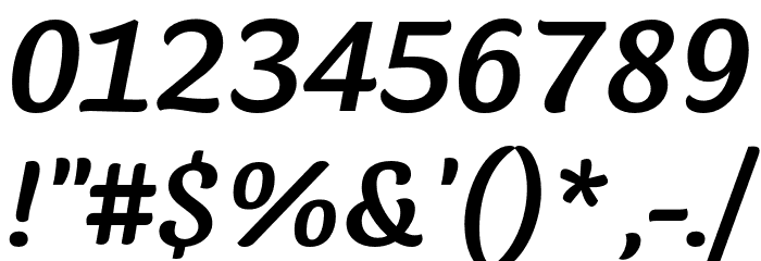 Sansita Italic Font OTHER CHARS