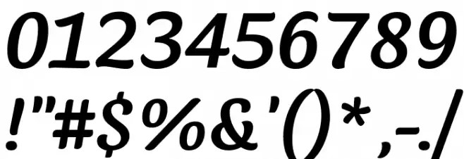 Sansita Italic Font OTHER CHARS