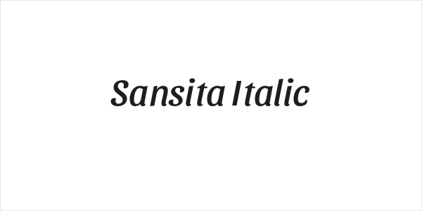 Sansita Italic Logo