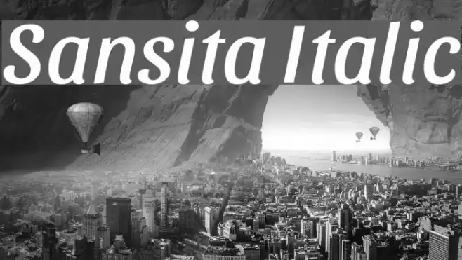 Sansita Italic Font examples