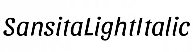 Sansita Light Italic  नि: शुल्क फ़ॉन्ट्स डाउनलोड