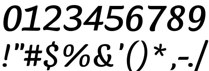 Sansita Light Italic Font OTHER CHARS