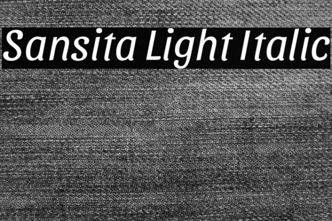 Sansita Light Italic Font examples