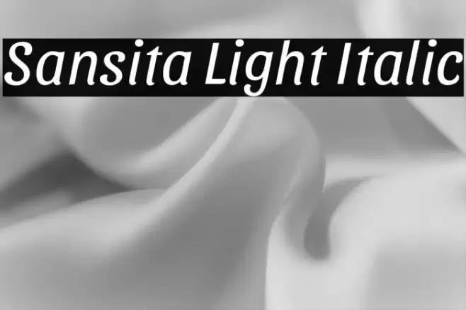 Sansita Light Italic Font examples