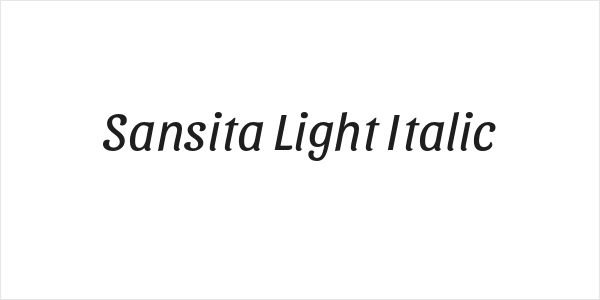 Sansita Light Italic Logo