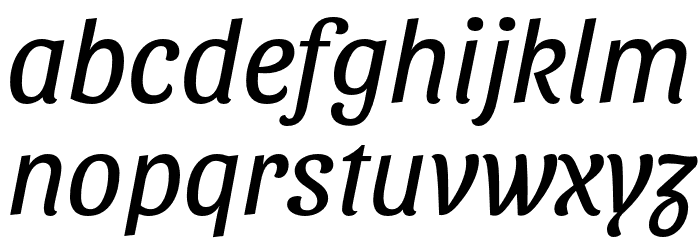 Sansita Light Italic Font LOWERCASE