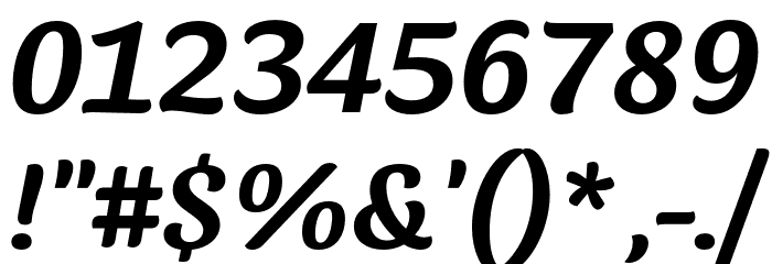 Sansita Medium Italic Font OTHER CHARS