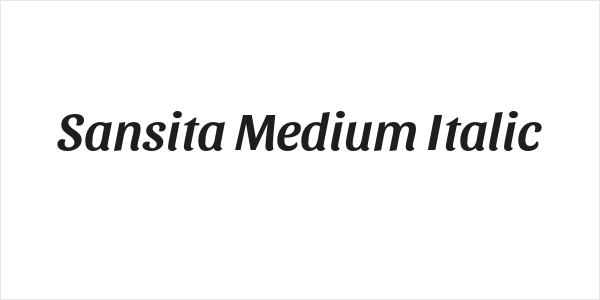 Sansita Medium Italic Logo