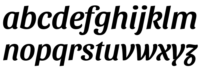Sansita Medium Italic Font LOWERCASE