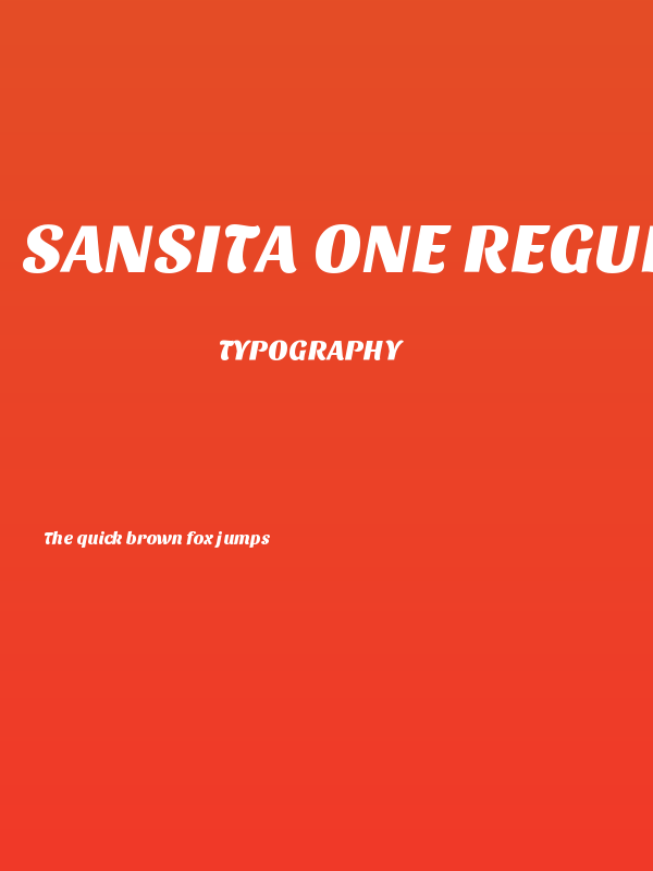 Sansita One Regular Poster