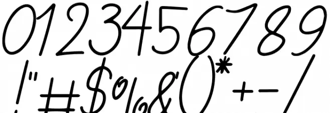 Sansitype Script Font OTHER CHARS