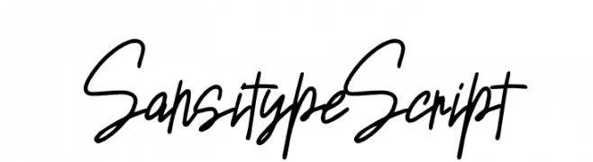 Sansitype Script  Frei Schriftart Herunterladen
